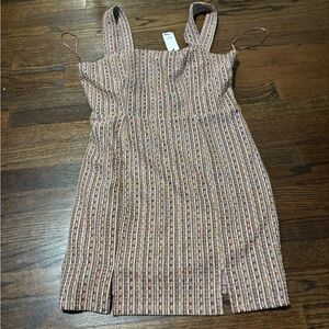 Francesca’s Pink and Brown Dress